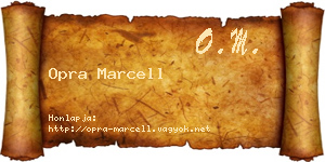 Opra Marcell névjegykártya