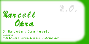 marcell opra business card